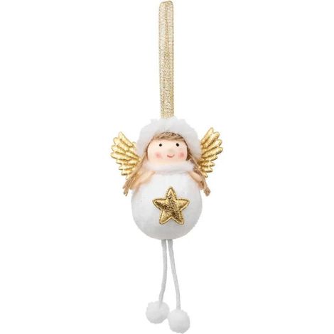 Paris Prix - Sujet De Noël ange 16cm Blanc