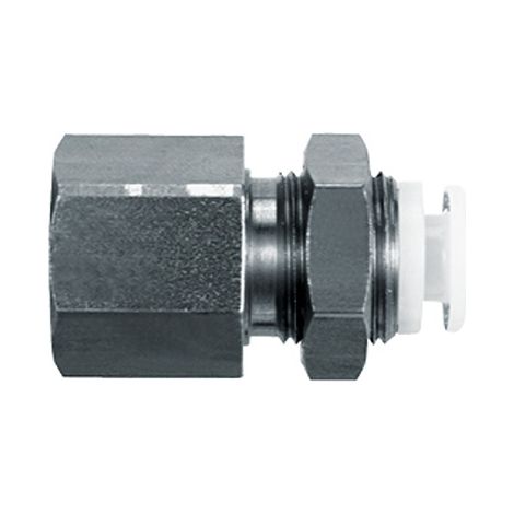 Adaptateur filetage à tube de traversée SMC KGE vers Enfichable 6 mm Rc 1/8 ( Prix pour Boîte de 2 )