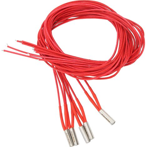 Packung mit 5 Edelstahl-Heizpatronen (24 V DC, 40 W), 6 x 20 mm, für 3D-Drucker, 1 m / 3,28 ft lang (1/5)