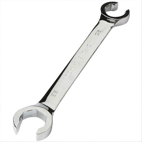 Clé à douille pour raccords évasés de tuyaux d'huile 25-28 mm, clé double extrémité, outil à main miroir à couple élevé, clé à frein ouverte (1/5)