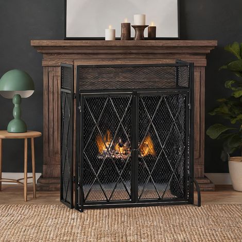 Cheminée électrique nero en metallo 120 x 11,5 x 79 cm (1/5)