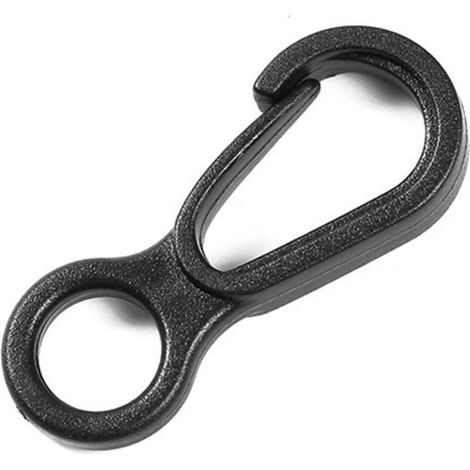 Lntyq 10 Pièces Crochets Longe en Vrac Petits Crochets en Plastique pour Longes Fermoir À Clip Boucle Base Crochets Longe pour Accrocher des Mousquetons en Plastique Petits Crochets Tente