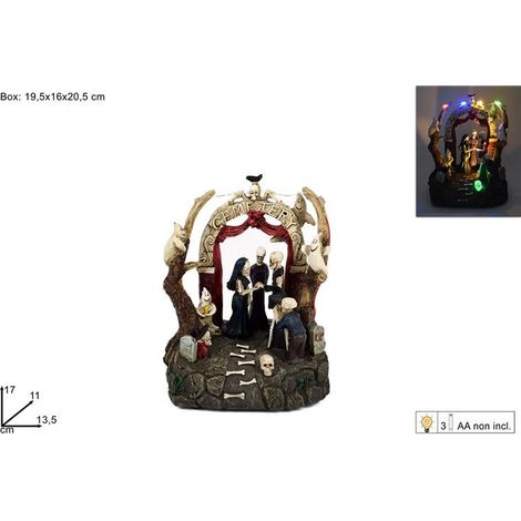 Giostrina Decorazione Casa Halloween con Luci 13,5 x 11 x 17 cm (1/2)