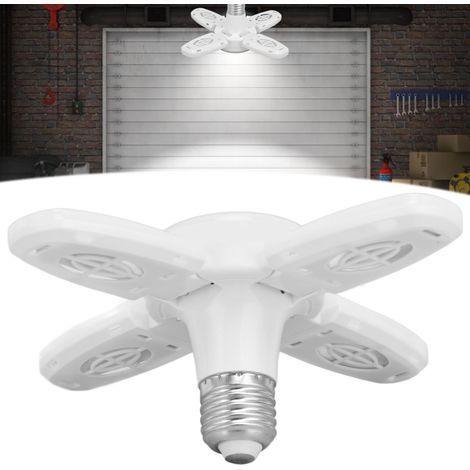 Faltbarer LED-Strahler für Garage, flexible Leuchte, E26/27-Fassung, Industrie- und Bergbaubeleuchtung, 4+1 Flügel, Fabrikbeleuchtung, Lagerhallenbeleuchtung, dekorative Beleuchtung (1/5)