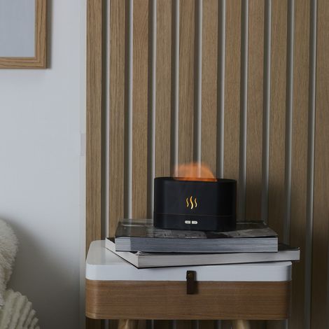 Diffuseur - HOME DECO FACTORY - LED - Effet Flamme - Noir (1/5)