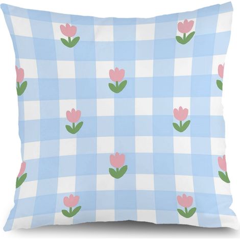 Taie d'oreiller floral vintage, décoration maison élégante,40×40cm (1/5)