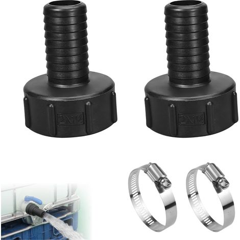 Stück IBC-Tank-Schlauchadapter S60x6, passend für IBC-Wasserhahnventile, Gartenbewässerung, 60 mm auf 32 mm Grobgewinde-Schlauchverbinder (1/5)