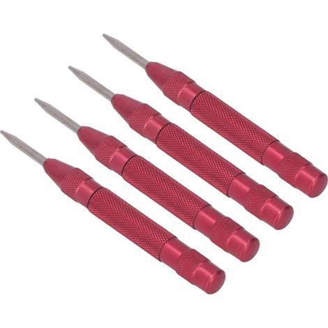 Kit de 4 poinçons automatiques en acier rapide de 12,7 cm (5 pouces) pour l'installation et la maintenance (rouge). (1/5)