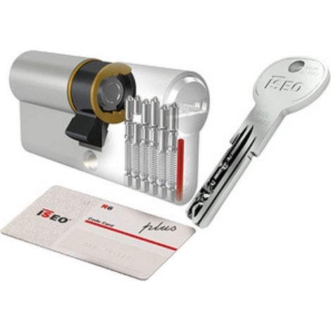 Cilindro iseo r6 plus mm. 30x30 5 chiavi security card - Salone