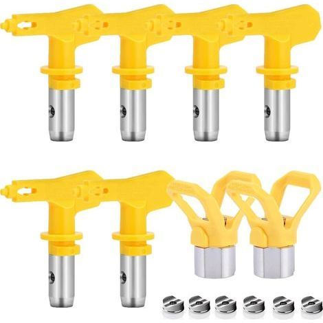 6-Piece Airless Spray Nozzle Set, Airless Spray Gun Nozzle for High-Pressure Paint Sprayers (Type 209, 315, 415, 517, 523, 619) (1/5)