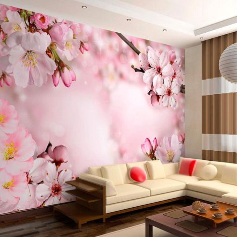 Papier peint fleur de cerisier de printemps - 300 x 210 cm (1/4)