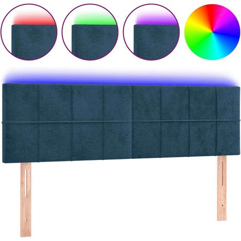 Maison Exclusive - Cabecero con LED de terciopelo marrón oscuro 1 (1/5)