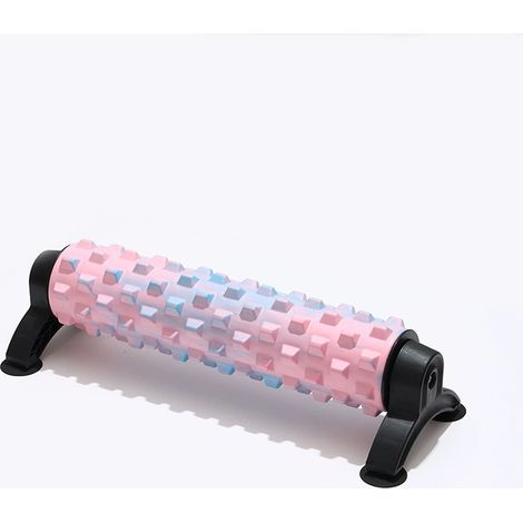 Rouleau de massage pour fascias avec support, dos et colonne vertébrale, dureté moyenne avec texture 3D pour fitness, yoga, pilates (1/4)