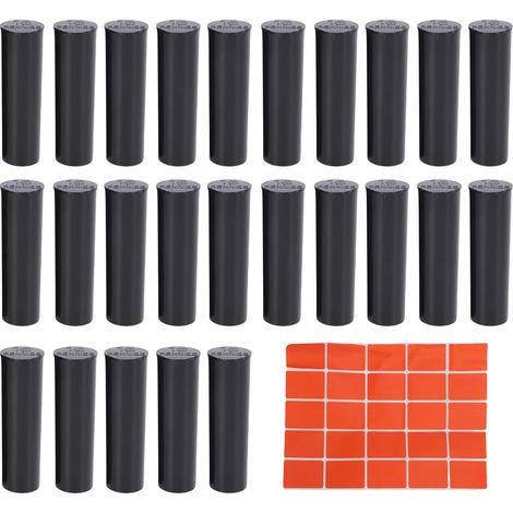 Tubes de Rangement Pièces ABS 25pcs pour 50 Pièces Boîtes Rondes Étanches avec Étiquettes Collection Monnaie Organisation (1/5)