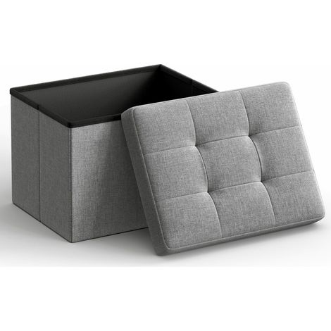 Pouf mit Stauraum 32 l, hellgrau (1/5)