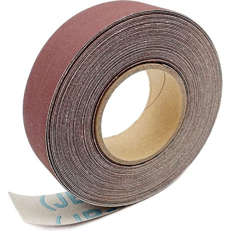 Rouleau de papier de verre 600 Grit 8m x 2,5 cm Toile d'émeri à l'oxyde d'aluminium Sable abrasif pour les meubles, le bois, la finition, le ponçage des métaux, le polissage des voitures (1/5)