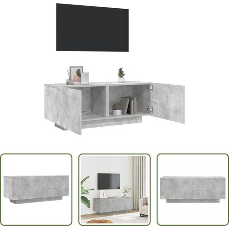 vidaXL Betonfarbe - TV-Schrank Betongrau 100x35x40 cm Holzwerkstoff (1/5)