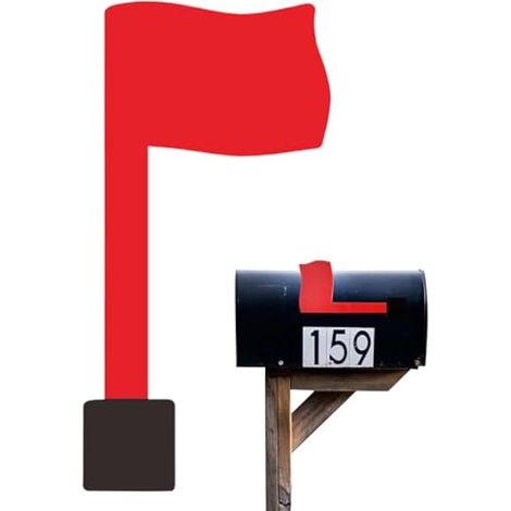 Signal de boîte aux lettres, drapeau de boîte aux lettres, alerte antirouille de rechange, kit facile à installer, support adhésif, bâton de drapeaux pour indicateur extérieur de livraison du (1/5)