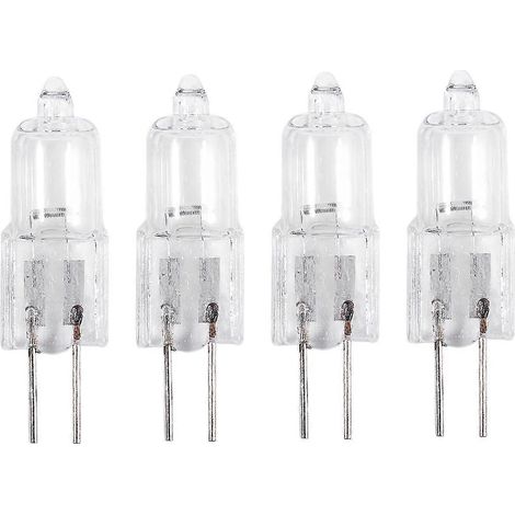 Ampoule halogène 12 V 20 W, culot G4 à 2 broches, lot de 4, blanc chaud (1/5)