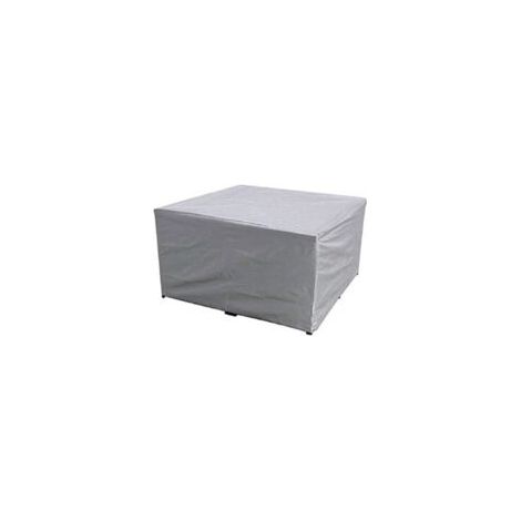 Housse Salon de Jardin 190x125x80cm protection Bach table de jardin meubles d'extérieur imperméable à l'eau et au vent résistant aux UV et au froid, argent Gris (1/4)