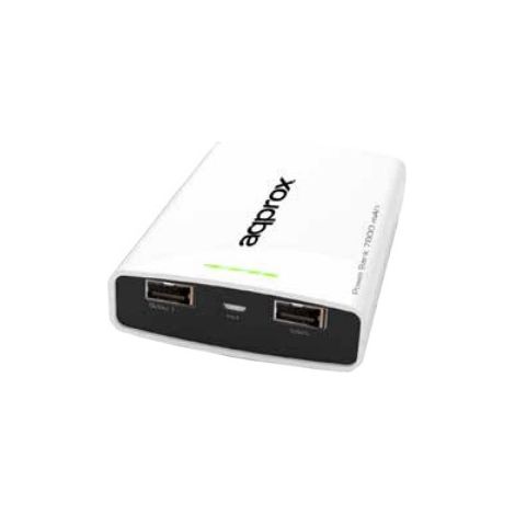 APPROX Power Bank de bolsillo Universal Evolution 7800 mAh (Blanco)