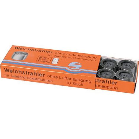 Regulateur jet doux basse pression fem M22x1 avec joint en caoutchouc avec couronne "emballage 10 pcs" (1/2)