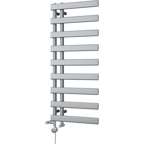 Agar - Silver Dual Fuel Towel Rail H1156mm x W500mm Thermostatic (1/3)