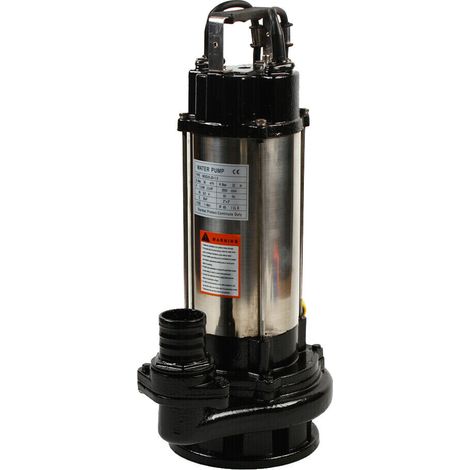 220V 1500W 2PS Abwasserpumpe Fäkalienpumpe Tauchpumpe Schmutzwasserpumpe Edelstahl 36 m/h + Schwimmer (1/5)