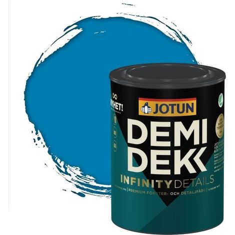 Peinture Bois - JOTUN - Lasure Opaque Satinée - RAL 5015 - Bleu Ciel - 0,75L (1/2)