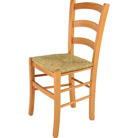 Tommychairs Silla Venice en haya color miel y asiento en paja (1/5)