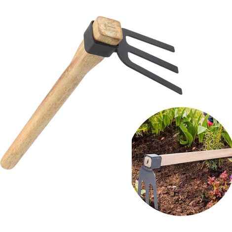 Houe de jardinage, houe à pioche, houe à creuser le sol, outil de jardinage, outils de creusement du sol, jardinage, houe à creuser,houe à pioche, outil à bois, cultivateur de fleurs-Crezuo