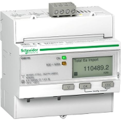 Acti9, iEM Compteur d'énergie iEM3155 63A, Modbus, Multi-tarifs, Alarme kW, MID - A9MEM3155