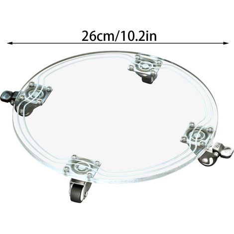 Socle Transparent pour Pots de Fleurs en Acryle Rond, Stable et Polyvalent pour Maison et Bureau