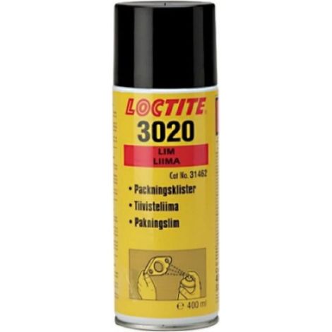 Loctite 3020 400 ml, sigillante spray, viscoso, liquido, rosso, asciuga rapidamente, facile da applicare, adesivo in modo permanente, resistente a benzina e olio