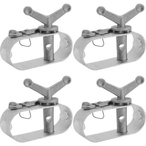 Tendeur Fil à Linge Extérieur, 4 Pièces Alliage D'aluminium, Acier pour Bâches Piscine, Parasols, Tentes Camping (1/4)