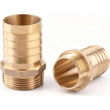 Conector de latón de 1/2" con púas, rosca hembra, empalme metálico, púas, conexión para manguera, conector adaptador para aire, agua, aceite (8 mm de espesor) Rosca macho G1/4 16MM (1/5)