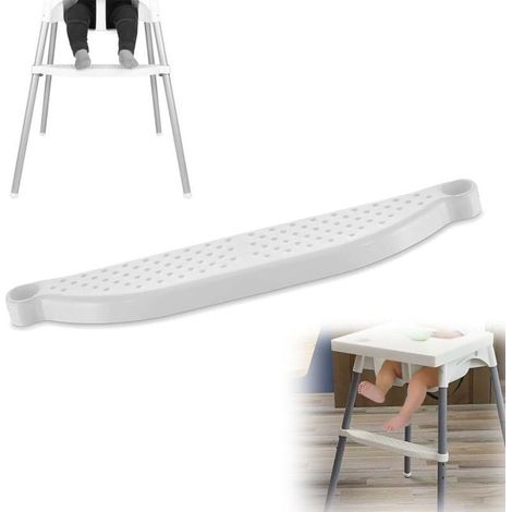 Repose-pieds réglable pour chaise haute bébé – plastique léger avec anneaux antidérapants en caoutchouc – compatible Antilop