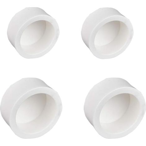 Couvre Tuyaux Blanc - Raccord de Capuchon de Tuyau en PVC - Embouts Externes à Emboîtement Coulissant, 20mm + 25mm, 4pièces (1/5)