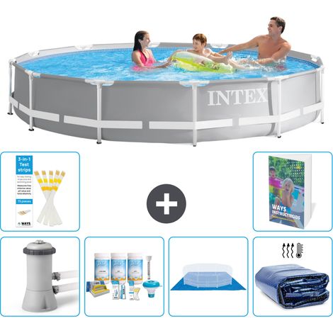 Prism Frame Pool Rund - 366x76 cm - 7-teilig S289