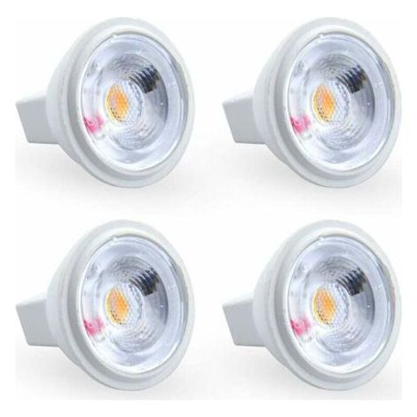 BUNTHAUS 3W MR11 GU4 LED-Lampe, warmweiß 3000K, 12V AC/DC, entspricht einer 35W Halogenlampe. Ideal für Zuhause, Büro, Geschäft, Supermarkt, Bars, Cafés, Ausstellungen, Hotels, Restaurants usw. (4 Stü