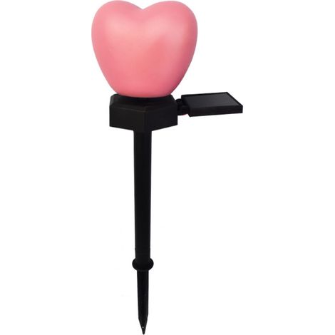 Lanterne Solaire Extérieure en Forme de Cœur Rouge pour Jardin - Éclairage Étanche pour Allées et Pelouse (1/5)