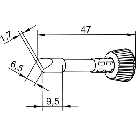 Ersa 0102CDLF65 Lötspitze Meißelform, gerade Spitzen-Größe 6.50 mm  Inhalt 1 St.