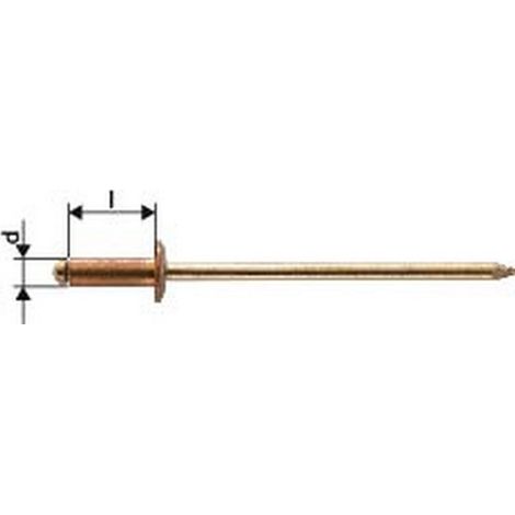 Rivetti Ciechi Rame / Bronzo Cupola Têtesemi 3X8Mm Gesipa (A 1000)