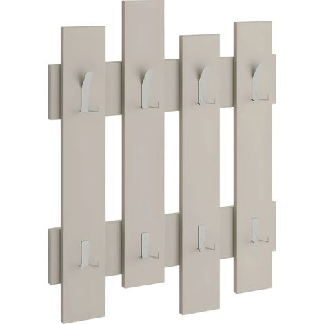 Appendiabiti a Muro per Ingresso in Legno Cashmere 8 Ganci Moderno (1/4)