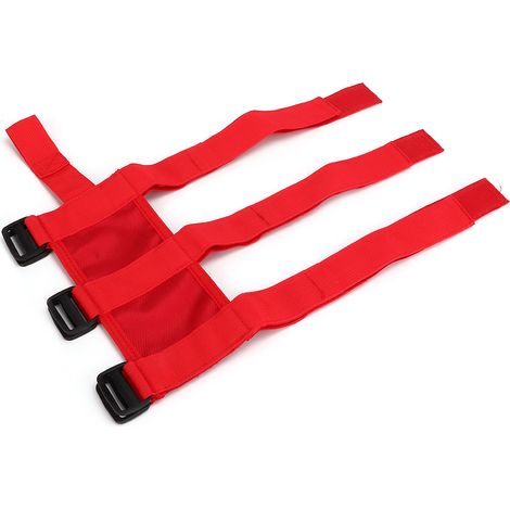 Support Fixation Extincteur Auto, Sangle Réglable en Acier pour Jeep Wrangler/Gladiator, Rouge, Ceinture Maintien Robust (1/3)
