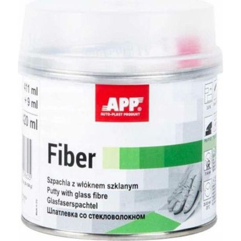 Mastic polyester - Bi-composant - Avec fibre de verre - Acier, bois, béton, plastique - APP - 420ml
