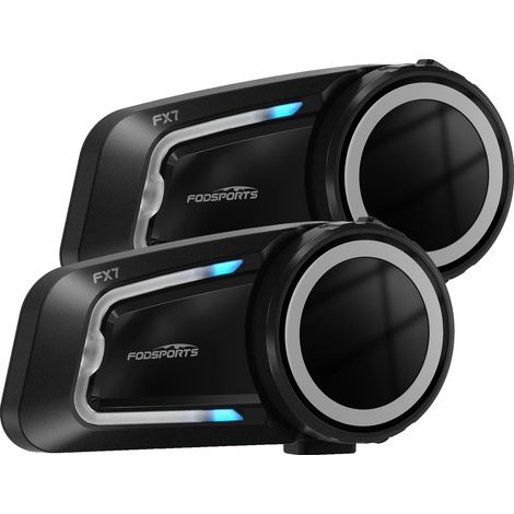 Intercom de casque, Bluetooth 5.4 double, portée de 2000 m, compatible avec plusieurs types de casques, 10 pilotes pris en charge, haut-parleur Hi-Fi de 40 mm (1/5)