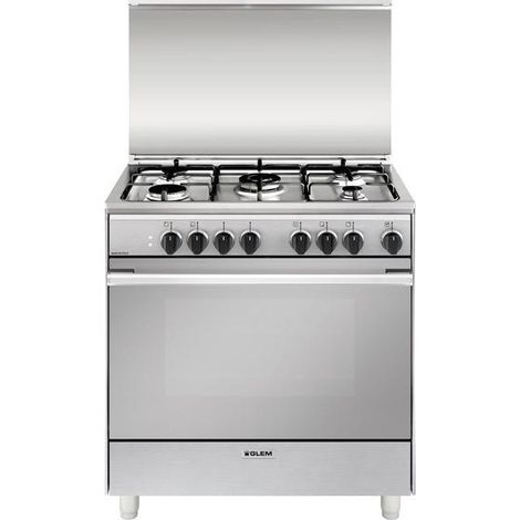 Sconosciuta Cucina Elettrica U855MI6 4 Fuochi a Gas Forno Elettrico Ventilato Dimensione 80 cm Colore Inox (1/4)