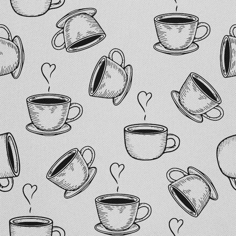 Tela decorativa para exteriores Oxford - motivo de taza de café (1/5)