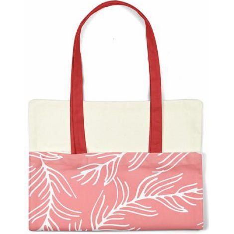Sac shopping tote bag coton rouge 34 x 40 cm - Bonateks (1/4)